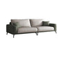 Stain-Resistant Faux Leather Square Arm Sofa/Sectional for Living Room Beige-Green Clearhalo 'furn' 'furn_sectionals' 'Furniture' 'furniture_sectionals' 'kitchen' 'kitchen_sectionals' 'Living Room Furniture' 'Sectionals' 4821882