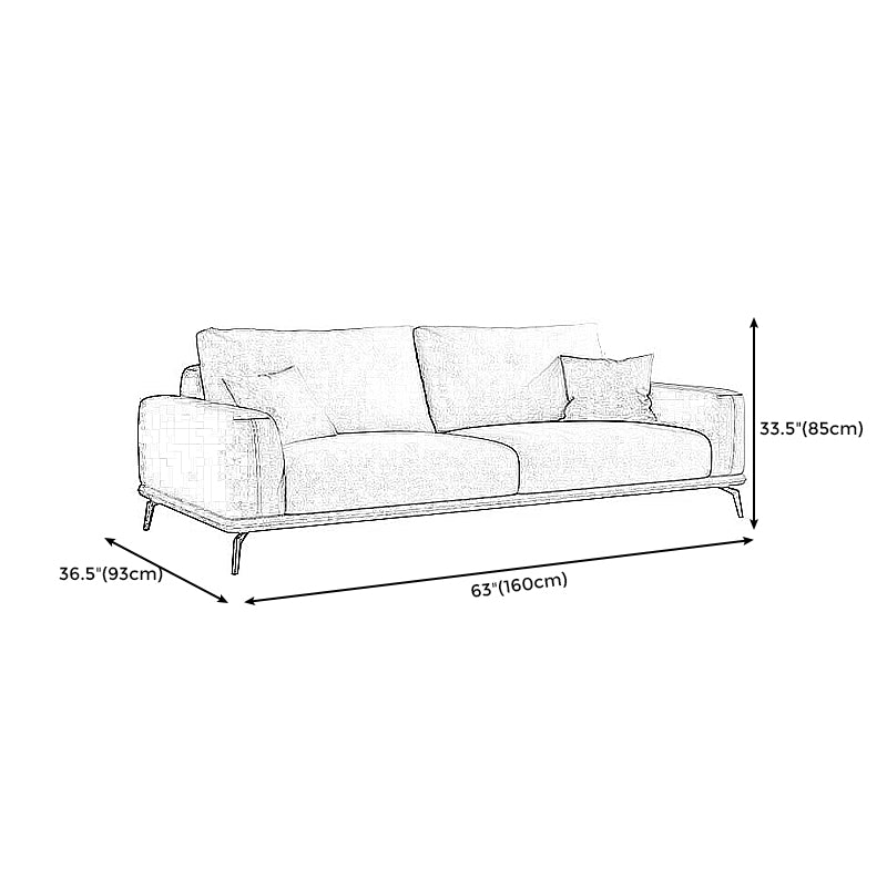 Stain-Resistant Faux Leather Square Arm Sofa/Sectional for Living Room Clearhalo 'furn' 'furn_sectionals' 'Furniture' 'furniture_sectionals' 'kitchen' 'kitchen_sectionals' 'Living Room Furniture' 'Sectionals' 4821886