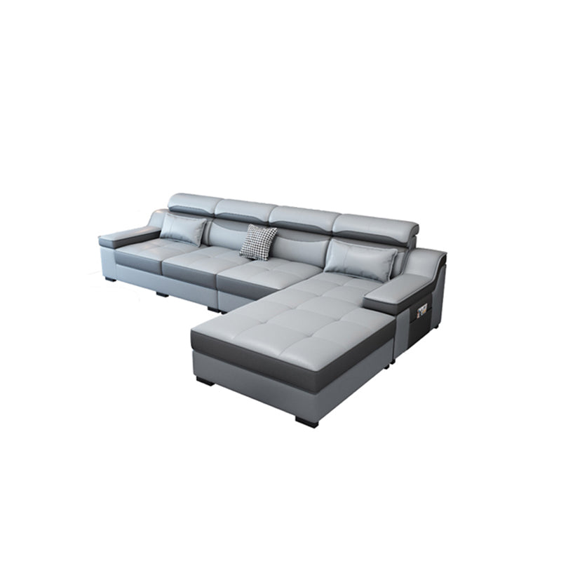133.86"D x 70.87"W x 35.43"H Modern Removable Cushions Scooped Arm Sectionals with Storage Clearhalo 'furn' 'furn_sectionals' 'Furniture' 'furniture_sectionals' 'kitchen' 'kitchen_sectionals' 'Living Room Furniture' 'Sectionals' 4821930