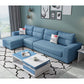 106.3"L x 57.09"W x 27.6"H 4-Seat Cushion Back Sectionals with Slipcover Blue Clearhalo 'furn' 'furn_sectionals' 'Furniture' 'furniture_sectionals' 'kitchen' 'kitchen_sectionals' 'Living Room Furniture' 'Sectionals' 4821959