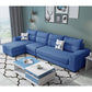 106.3"L x 57.09"W x 27.6"H 4-Seat Cushion Back Sectionals with Slipcover Royal Blue Clearhalo 'furn' 'furn_sectionals' 'Furniture' 'furniture_sectionals' 'kitchen' 'kitchen_sectionals' 'Living Room Furniture' 'Sectionals' 4821967