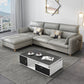79.92"D x 56.3"W x 33.46"H 3-Seat Cushion Back Tufted Sectional with Storage Smoke Gray Clearhalo 'furn' 'furn_sectionals' 'Furniture' 'furniture_sectionals' 'kitchen' 'kitchen_sectionals' 'Living Room Furniture' 'Sectionals' 4821995