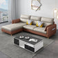 79.92"D x 56.3"W x 33.46"H 3-Seat Cushion Back Tufted Sectional with Storage Beige Orange Clearhalo 'furn' 'furn_sectionals' 'Furniture' 'furniture_sectionals' 'kitchen' 'kitchen_sectionals' 'Living Room Furniture' 'Sectionals' 4821998