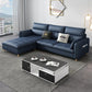 79.92"D x 56.3"W x 33.46"H 3-Seat Cushion Back Tufted Sectional with Storage Dark Blue Clearhalo 'furn' 'furn_sectionals' 'Furniture' 'furniture_sectionals' 'kitchen' 'kitchen_sectionals' 'Living Room Furniture' 'Sectionals' 4822003