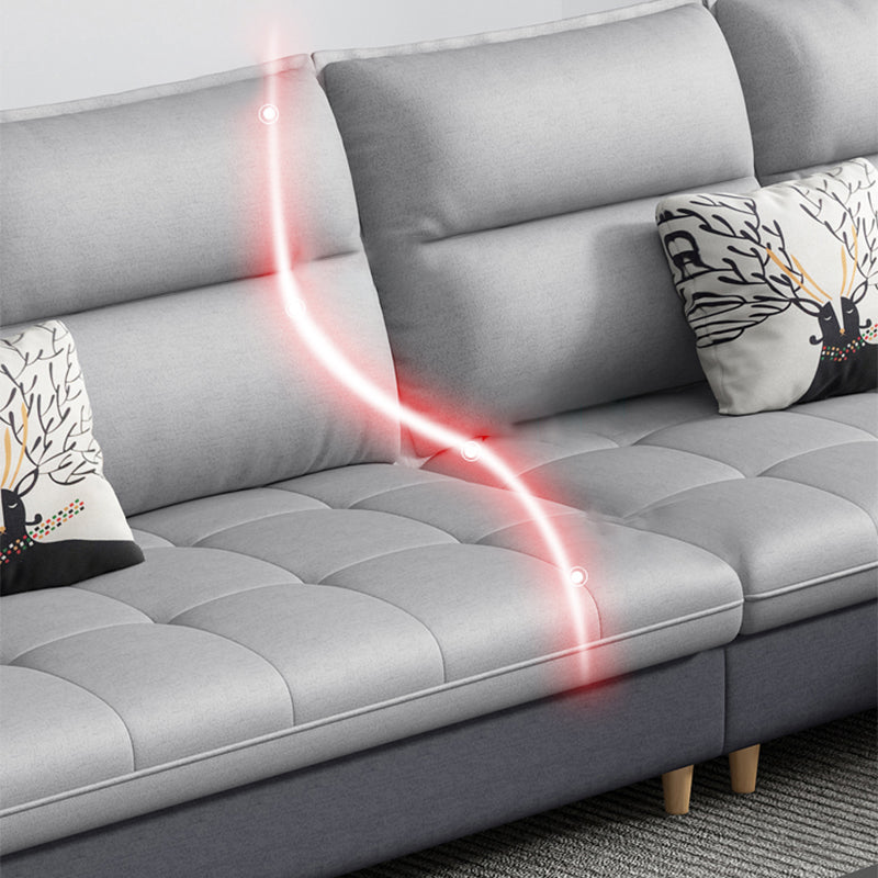 79.92"D x 56.3"W x 33.46"H 3-Seat Cushion Back Tufted Sectional with Storage Clearhalo 'furn' 'furn_sectionals' 'Furniture' 'furniture_sectionals' 'kitchen' 'kitchen_sectionals' 'Living Room Furniture' 'Sectionals' 4822005