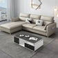 79.92"D x 56.3"W x 33.46"H 3-Seat Cushion Back Tufted Sectional with Storage Off-White Clearhalo 'furn' 'furn_sectionals' 'Furniture' 'furniture_sectionals' 'kitchen' 'kitchen_sectionals' 'Living Room Furniture' 'Sectionals' 4822010
