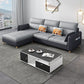 79.92"D x 56.3"W x 33.46"H 3-Seat Cushion Back Tufted Sectional with Storage Black Gray Clearhalo 'furn' 'furn_sectionals' 'Furniture' 'furniture_sectionals' 'kitchen' 'kitchen_sectionals' 'Living Room Furniture' 'Sectionals' 4822012
