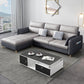 79.92"D x 56.3"W x 33.46"H 3-Seat Cushion Back Tufted Sectional with Storage Dark Grey Light Grey Clearhalo 'furn' 'furn_sectionals' 'Furniture' 'furniture_sectionals' 'kitchen' 'kitchen_sectionals' 'Living Room Furniture' 'Sectionals' 4822014