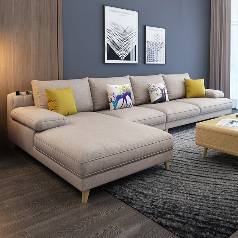 34.6"High Pillow Top Arm Sectional Contemporary Cushion Back for Living Room 130"L x 71"W x 35"H Faux Leather Clearhalo 'furn' 'furn_sectionals' 'Furniture' 'furniture_sectionals' 'kitchen' 'kitchen_sectionals' 'Living Room Furniture' 'Sectionals' 4822020