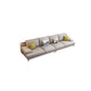 34.6"High Pillow Top Arm Sectional Contemporary Cushion Back for Living Room 102"L x 35"W x 35"H Linen Clearhalo 'furn' 'furn_sectionals' 'Furniture' 'furniture_sectionals' 'kitchen' 'kitchen_sectionals' 'Living Room Furniture' 'Sectionals' 4822022