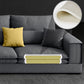 Dark Gray Contemporary Sectional with Recessed Arm and Pillowed Back Cushions Clearhalo 'furn' 'furn_sectionals' 'Furniture' 'furniture_sectionals' 'kitchen' 'kitchen_sectionals' 'Living Room Furniture' 'Sectionals' 4822091