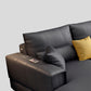 Dark Gray Contemporary Sectional with Recessed Arm and Pillowed Back Cushions Clearhalo 'furn' 'furn_sectionals' 'Furniture' 'furniture_sectionals' 'kitchen' 'kitchen_sectionals' 'Living Room Furniture' 'Sectionals' 4822092