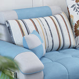 Slipcovered Tufted Pillowed Back Cushions Sectional Sofa with Storage Clearhalo 'furn' 'furn_sectionals' 'Furniture' 'furniture_sectionals' 'kitchen' 'kitchen_sectionals' 'Living Room Furniture' 'Sectionals' 4822107