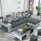 Slipcovered Tufted Pillowed Back Cushions Sectional Sofa with Storage Matt Black Clearhalo 'furn' 'furn_sectionals' 'Furniture' 'furniture_sectionals' 'kitchen' 'kitchen_sectionals' 'Living Room Furniture' 'Sectionals' 4822110