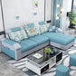 Slipcovered Pillowed Back Cushions Tufted Sectional Sofa Set with Storage Blue Clearhalo 'Furniture' 'furniture_sectionals' 'kitchen' 'kitchen_sectionals' 'Living Room Furniture' 'Sectionals' 4822126