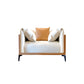 Stain-Resistant Faux Leather Sofa/Sectional with Pillowed Back Cushions for Living Room 49"L x 37"W x 29.5"H Orange White Clearhalo 'furn' 'furn_sectionals' 'Furniture' 'furniture_sectionals' 'kitchen' 'kitchen_sectionals' 'Living Room Furniture' 'Sectionals' 4822162