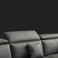 Modern Fabric Sectional Sofa 33.46"High Sloped Arms Sectionals with Storage, Grey Clearhalo 'furn' 'furn_sectionals' 'Furniture' 'furniture_sectionals' 'kitchen' 'kitchen_sectionals' 'Living Room Furniture' 'Sectionals' 4822193