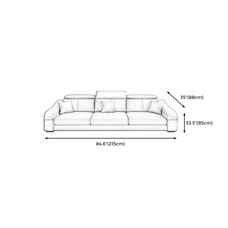 Modern Fabric Sectional Sofa 33.46"High Sloped Arms Sectionals with Storage, Grey Clearhalo 'furn' 'furn_sectionals' 'Furniture' 'furniture_sectionals' 'kitchen' 'kitchen_sectionals' 'Living Room Furniture' 'Sectionals' 4822196