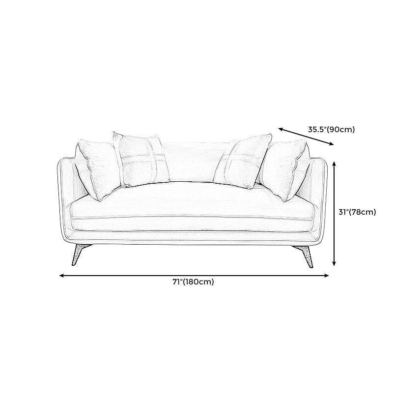 Contemporary Stain-Resistant Faux Leather Square Arm Sofa/Sectional for Living Room Clearhalo 'furn' 'furn_sectionals' 'Furniture' 'furniture_sectionals' 'Living Room Furniture' 'Sectionals' 4822238