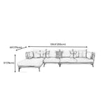 Contemporary Stain-Resistant Faux Leather Square Arm Sofa/Sectional for Living Room Clearhalo 'furn' 'furn_sectionals' 'Furniture' 'furniture_sectionals' 'Living Room Furniture' 'Sectionals' 4822243