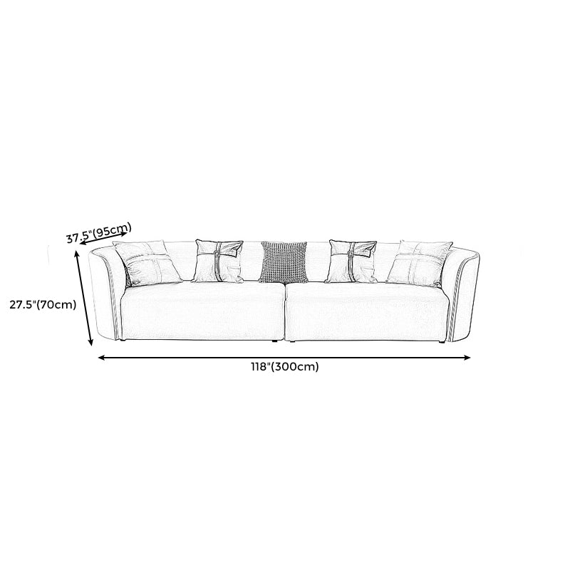 Stain-Resistant Modern Faux Leather Sofa/Sectional Pillowed Back Cushions Clearhalo 'furn' 'furn_sectionals' 'Furniture' 'furniture_sectionals' 'kitchen' 'kitchen_sectionals' 'Living Room Furniture' 'Sectionals' 4822287