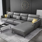 Contemporary Modular Sectional with Pillowed Back Cushions for Four People Grey Clearhalo 'furn' 'furn_sectionals' 'Furniture' 'furniture_sectionals' 'kitchen' 'kitchen_sectionals' 'Living Room Furniture' 'Sectionals' 4822328