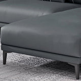 Contemporary Modular Sectional with Pillowed Back Cushions for Four People