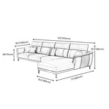 Contemporary Modular Sectional with Pillowed Back Cushions for Four People Clearhalo 'furn' 'furn_sectionals' 'Furniture' 'furniture_sectionals' 'kitchen' 'kitchen_sectionals' 'Living Room Furniture' 'Sectionals' 4822335