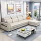 106.3"L x 57.09"W x 35.43"H Fabric Adjustable High Back Sectionals Sofa with Storage Off-White Cotton Blend Clearhalo 'furn' 'furn_sectionals' 'Furniture' 'furniture_sectionals' 'kitchen' 'kitchen_sectionals' 'Living Room Furniture' 'Sectionals' 4822379