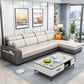 106.3"L x 57.09"W x 35.43"H Fabric Adjustable High Back Sectionals Sofa with Storage Beige Coffee Faux Leather Clearhalo 'furn' 'furn_sectionals' 'Furniture' 'furniture_sectionals' 'kitchen' 'kitchen_sectionals' 'Living Room Furniture' 'Sectionals' 4822381