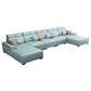 159.44" L x 70.86" W x 35.43" H Adjustable Faux Leather Pillow Top Arm Sectional Clearhalo 'furn' 'furn_sectionals' 'Furniture' 'furniture_sectionals' 'kitchen' 'kitchen_sectionals' 'Living Room Furniture' 'Sectionals' 4822404