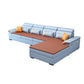 Storage Cushion Back 4-Seater L-Shape Sectional Sofa with Chaise Light Blue Clearhalo 'furn' 'furn_sectionals' 'Furniture' 'furniture_sectionals' 'kitchen' 'kitchen_sectionals' 'Living Room Furniture' 'Sectionals' 4822550