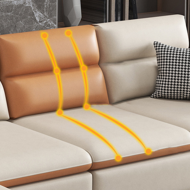 Right Hand Facing L-shape Sectional with Recessed Arm for Living Room Clearhalo 'furn' 'furn_sectionals' 'Furniture' 'furniture_sectionals' 'kitchen' 'kitchen_sectionals' 'Living Room Furniture' 'Sectionals' 4822587