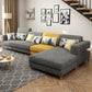 Faux Leather Contemporary Modular Sectional for Four People with Storage Dark Gray-Yellow Clearhalo 'furn' 'furn_sectionals' 'Furniture' 'furniture_sectionals' 'kitchen' 'kitchen_sectionals' 'Living Room Furniture' 'Sectionals' 4822596