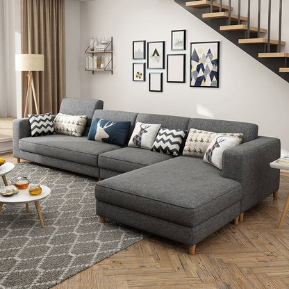 Faux Leather Contemporary Modular Sectional for Four People with Storage Dark Gray Memory Foam Clearhalo 'furn' 'furn_sectionals' 'Furniture' 'furniture_sectionals' 'kitchen' 'kitchen_sectionals' 'Living Room Furniture' 'Sectionals' 4822603