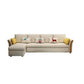 Cotton Blend and Faux Leather Convertible Sectionals Sofas with Storage in Yellow Clearhalo 'furn' 'furn_sectionals' 'Furniture' 'furniture_sectionals' 'kitchen' 'kitchen_sectionals' 'Living Room Furniture' 'Sectionals' 4822619