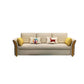 Cotton Blend and Faux Leather Convertible Sectionals Sofas with Storage in Yellow 85"L x 35.5"W x 33"H Clearhalo 'furn' 'furn_sectionals' 'Furniture' 'furniture_sectionals' 'kitchen' 'kitchen_sectionals' 'Living Room Furniture' 'Sectionals' 4822621