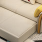 Cotton Blend and Faux Leather Convertible Sectionals Sofas with Storage in Yellow Clearhalo 'furn' 'furn_sectionals' 'Furniture' 'furniture_sectionals' 'kitchen' 'kitchen_sectionals' 'Living Room Furniture' 'Sectionals' 4822624