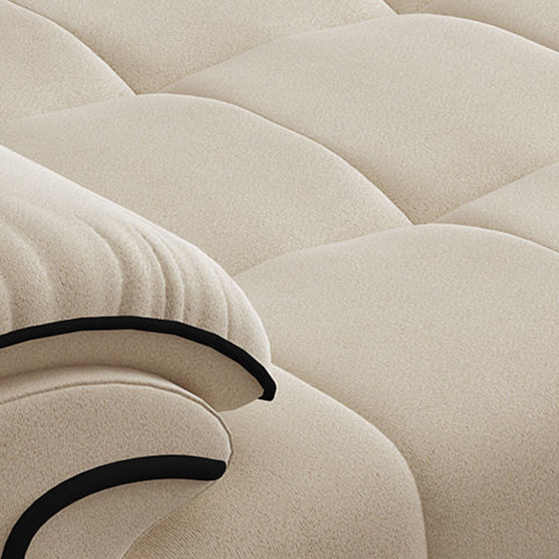 Cream Contemporary Pillow Top Arm Sectional for Living Room, Apartment Clearhalo 'furn' 'furn_sectionals' 'Furniture' 'furniture_sectionals' 'kitchen' 'kitchen_sectionals' 'Living Room Furniture' 'Sectionals' 4822718