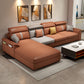 4-Seater L-Shape Storage Cushion Back Sectional Sofa with Chaise Orange Left Clearhalo 'furn' 'furn_sectionals' 'Furniture' 'furniture_sectionals' 'kitchen' 'kitchen_sectionals' 'Living Room Furniture' 'Sectionals' 4822725
