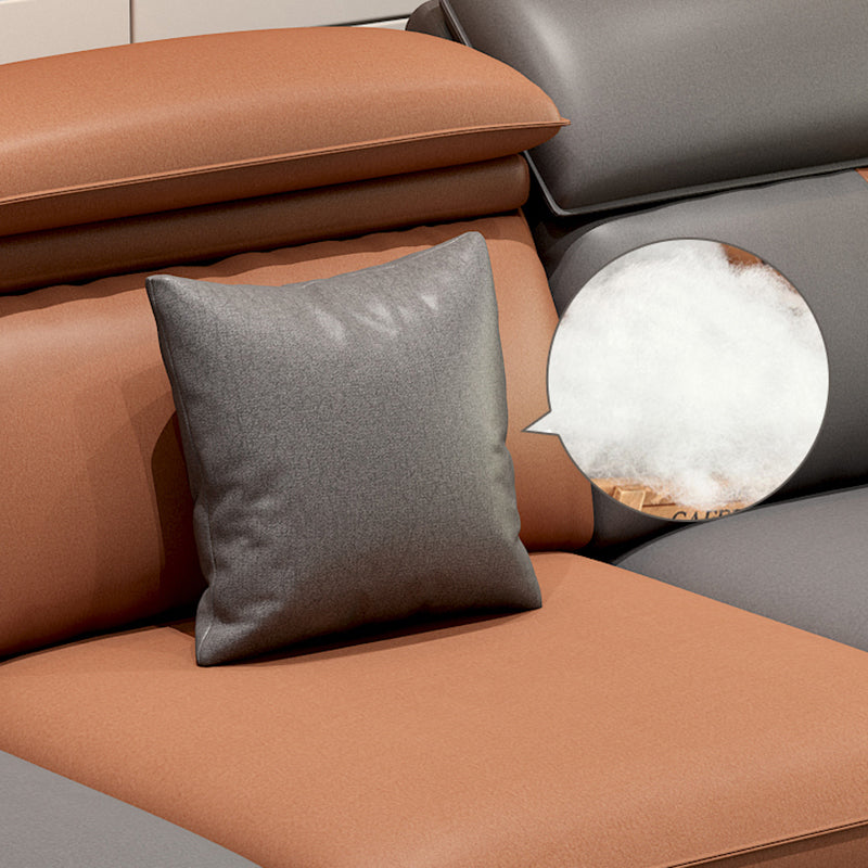 4-Seater L-Shape Storage Cushion Back Sectional Sofa with Chaise Clearhalo 'furn' 'furn_sectionals' 'Furniture' 'furniture_sectionals' 'kitchen' 'kitchen_sectionals' 'Living Room Furniture' 'Sectionals' 4822736