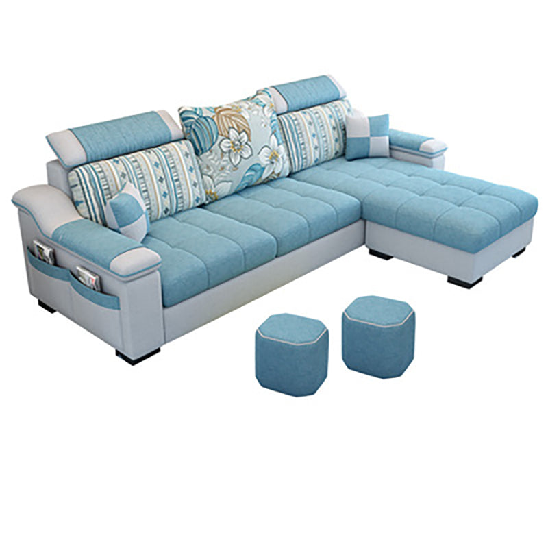 Modern Square Arm Sectionals 106.3"L x 57"W x 35.43"H High Back Sofa with Storage Clearhalo 'furn' 'furn_sectionals' 'Furniture' 'furniture_sectionals' 'kitchen' 'kitchen_sectionals' 'Living Room Furniture' 'Sectionals' 4822743