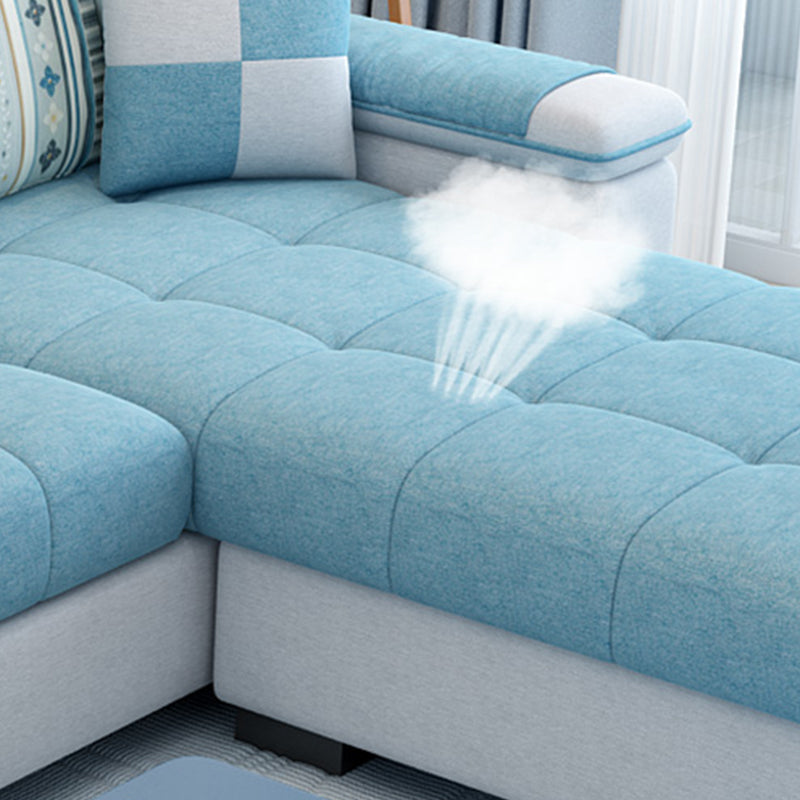 Modern Square Arm Sectionals 106.3"L x 57"W x 35.43"H High Back Sofa with Storage Clearhalo 'furn' 'furn_sectionals' 'Furniture' 'furniture_sectionals' 'kitchen' 'kitchen_sectionals' 'Living Room Furniture' 'Sectionals' 4822751