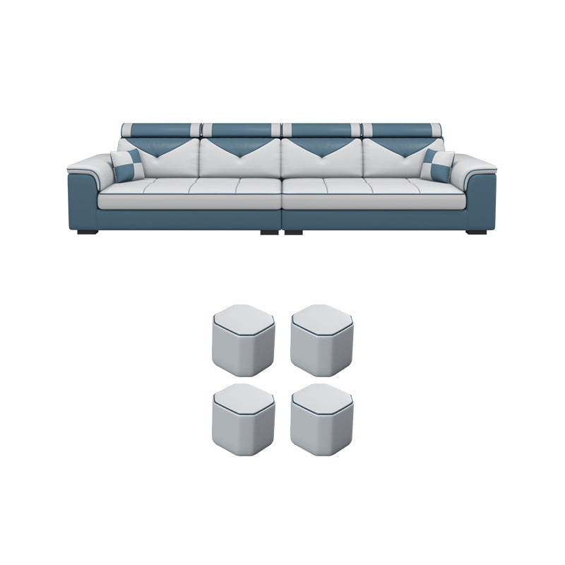 Contemporary Removable Cushions Sectionals 35.43"High Pillow Top Arm Sofa with Storage 106"L x 33.5"W x 35"H Clearhalo 'furn' 'furn_sectionals' 'Furniture' 'furniture_sectionals' 'kitchen' 'kitchen_sectionals' 'Living Room Furniture' 'Sectionals' 4822765