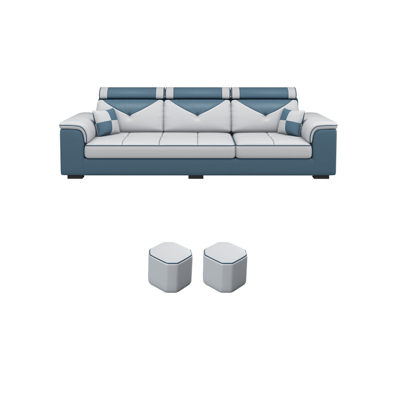 Contemporary Removable Cushions Sectionals 35.43"High Pillow Top Arm Sofa with Storage 83"L x 33.5"W x 35"H Clearhalo 'furn' 'furn_sectionals' 'Furniture' 'furniture_sectionals' 'kitchen' 'kitchen_sectionals' 'Living Room Furniture' 'Sectionals' 4822766