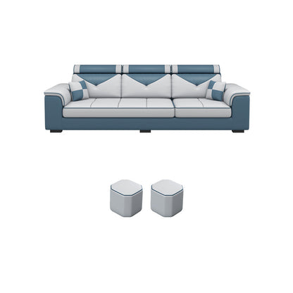 Contemporary Removable Cushions Sectionals 35.43"High Pillow Top Arm Sofa with Storage 83"L x 33.5"W x 35"H Clearhalo 'furn' 'furn_sectionals' 'Furniture' 'furniture_sectionals' 'kitchen' 'kitchen_sectionals' 'Living Room Furniture' 'Sectionals' 4822766