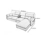 Square Arm Pillowed Back Cushions 4-Seater Sectional Sofa with Chaise Clearhalo 'furn' 'furn_sectionals' 'Furniture' 'furniture_sectionals' 'kitchen' 'kitchen_sectionals' 'Living Room Furniture' 'Sectionals' 4822849