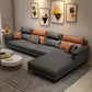 Stain-Resistant L-Shape Flared Arm Sectional Sofa with Chaise for Four People Dark Gray Right Clearhalo 'furn' 'furn_sectionals' 'Furniture' 'furniture_sectionals' 'kitchen' 'kitchen_sectionals' 'Living Room Furniture' 'Sectionals' 4822851