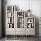 Glam Vertical Standard Bookcase Manufactured Wood Bookcase with Door and Drawers Clearhalo 'Bookcases' 'furn' 'furn_bookcases' 'Furniture' 'furniture_bookcases' 'kitchen' 'kitchen_bookcases' 'Living Room Furniture' 'Office Furniture' 4822881