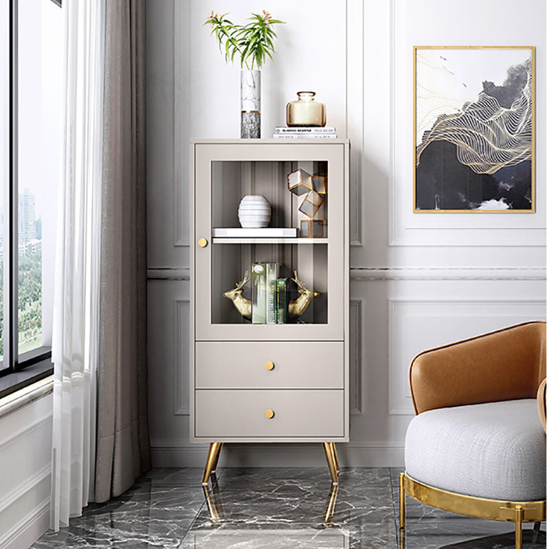 Glam Vertical Standard Bookcase Manufactured Wood Bookcase with Door and Drawers Clearhalo 'Bookcases' 'furn' 'furn_bookcases' 'Furniture' 'furniture_bookcases' 'kitchen' 'kitchen_bookcases' 'Living Room Furniture' 'Office Furniture' 4822883